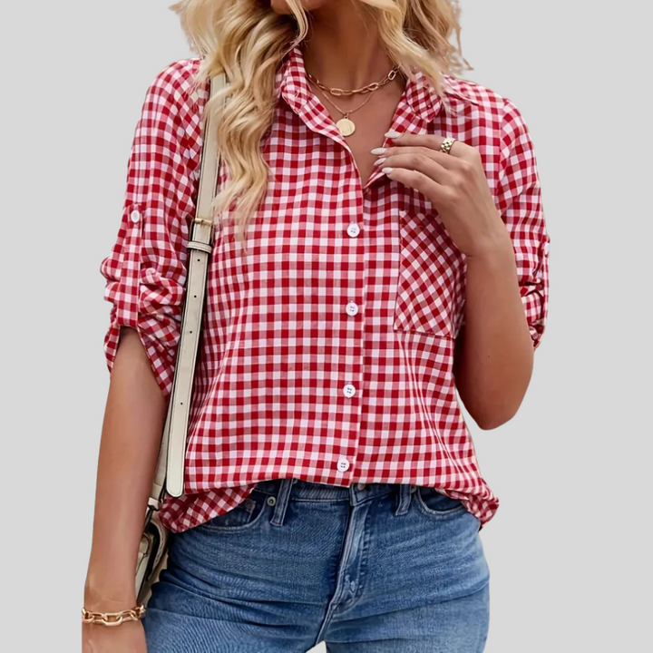 Camicia da donna – Stile casual con bordo rilassato