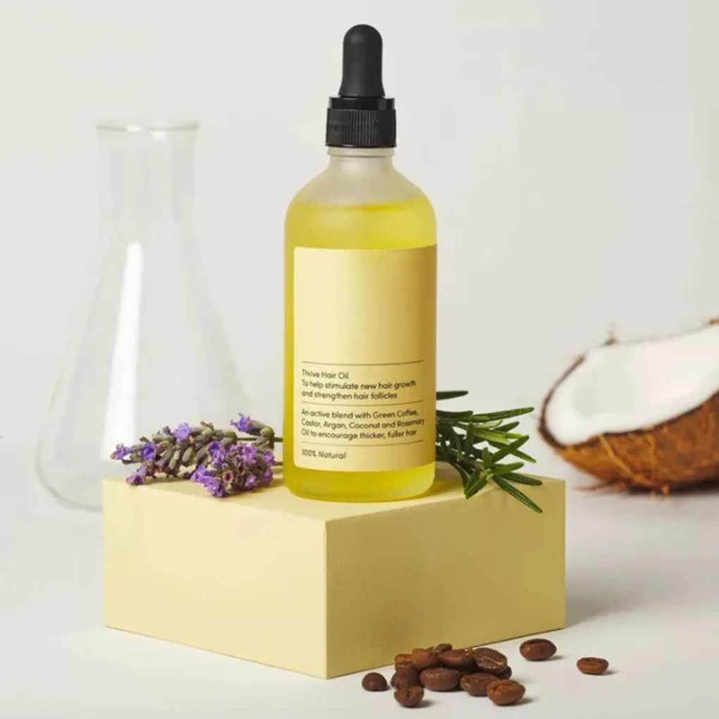 Olio biologico per la crescita dei capelli
