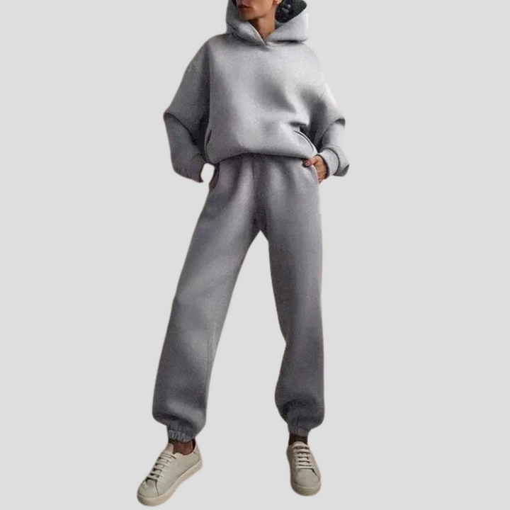 Completo felpa con cappuccio e pantaloni da jogging da donna