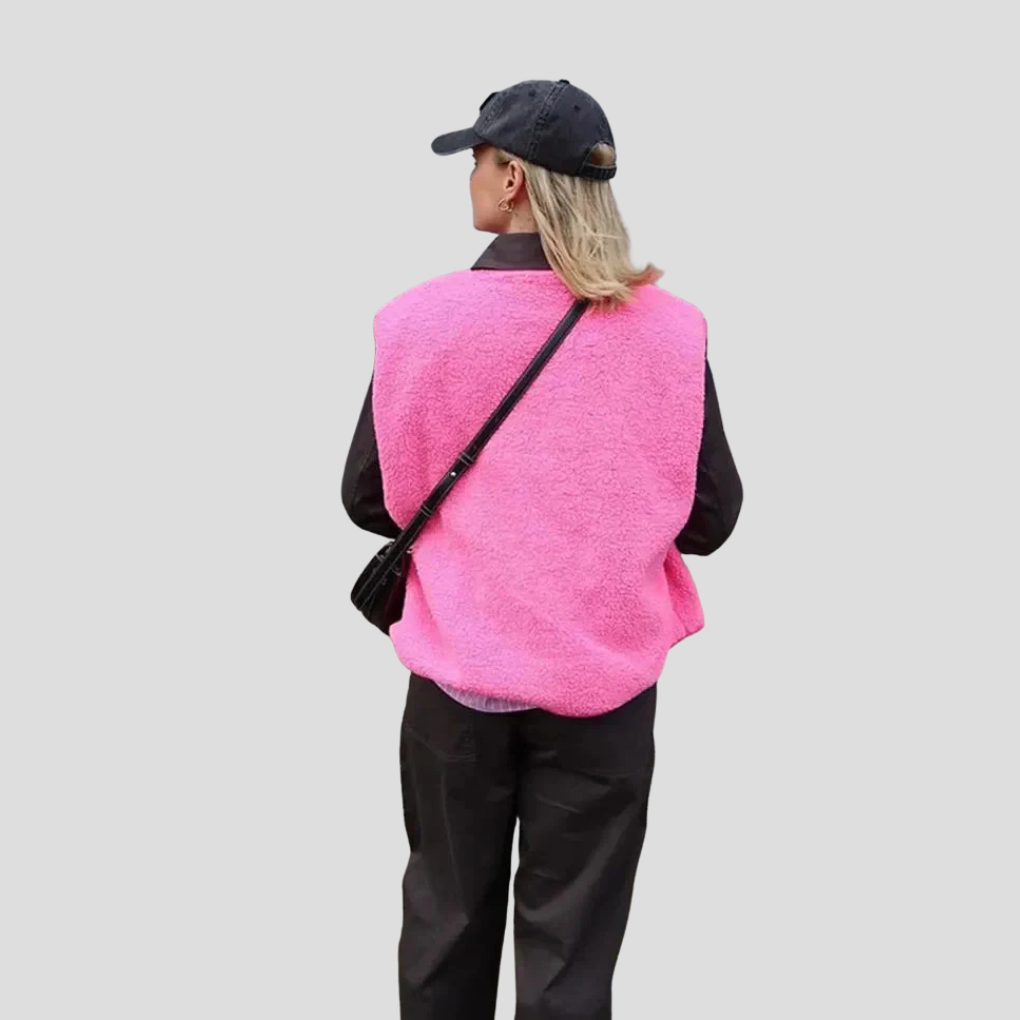 Smanicato in lana alla moda da donna