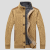 Cardigan foderato in peluche da uomo