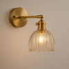 Lampada da parete retrò – Design a tulipano in vetro