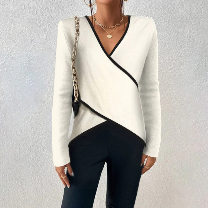 Maglione con scollo a V da donna