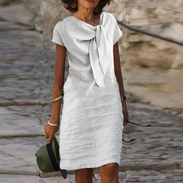 Tubino elegante da donna a maniche corte (lunghezza mini)