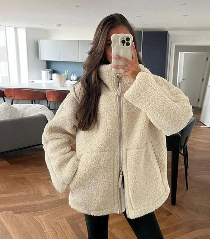 Giacca oversize in lana da donna