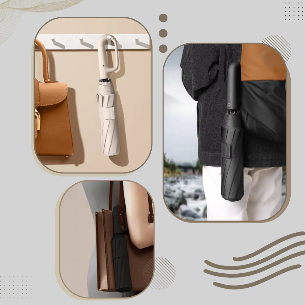 Ombrello con blocco automatico: design affidabile con caratteristiche adatte alle intemperie