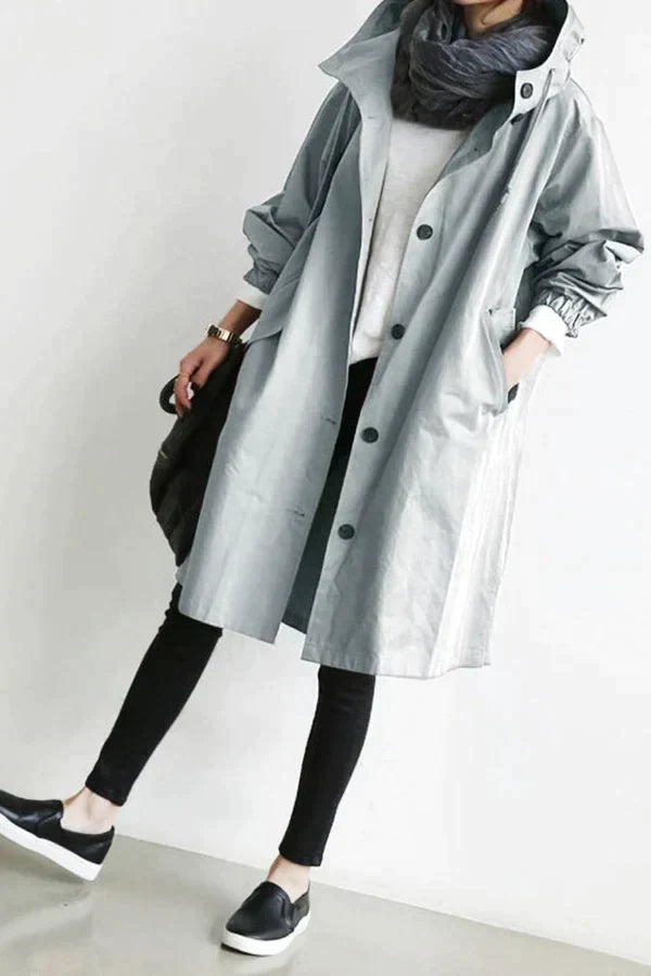 Trench impermeabile oversize di media lunghezza Maris