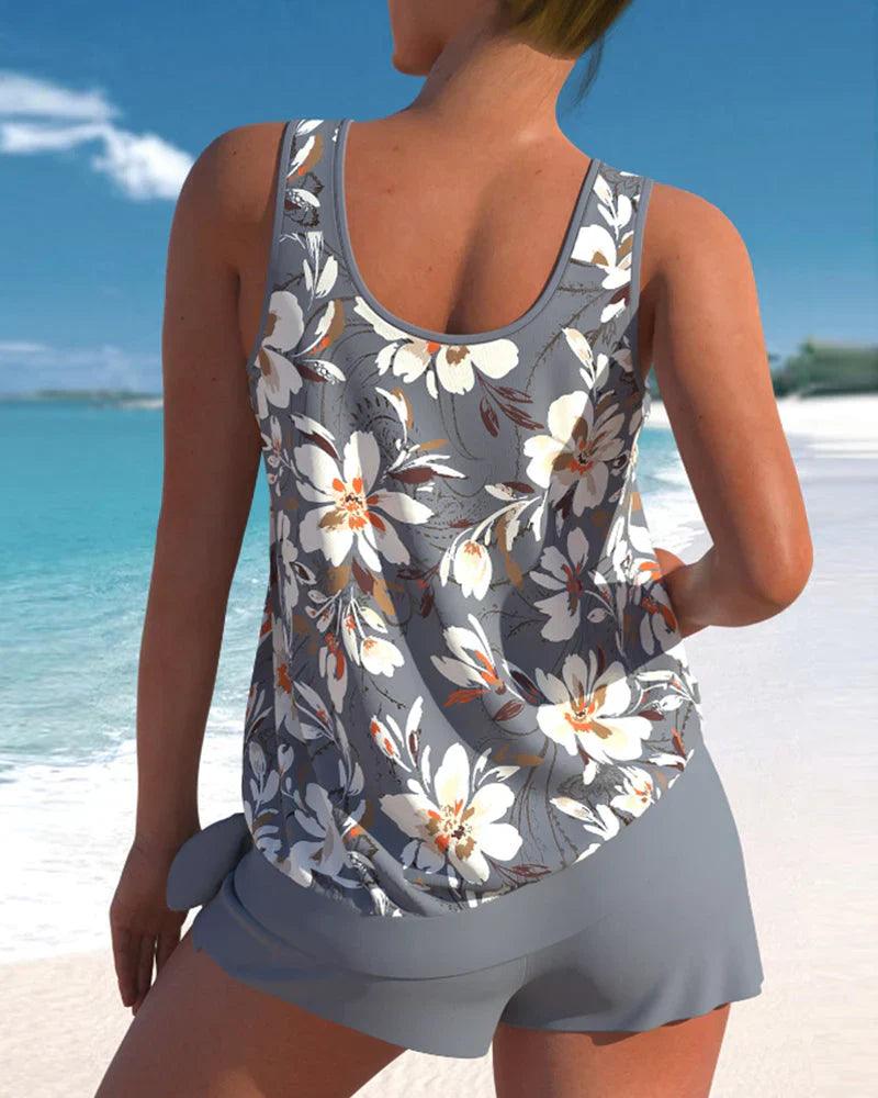 Costume da bagno tankini da donna, due pezzi