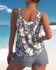 Costume da bagno tankini da donna, due pezzi