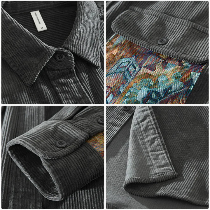 Camicia vintage a maniche lunghe da uomo