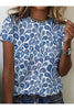 Maglietta da donna con stampa blu