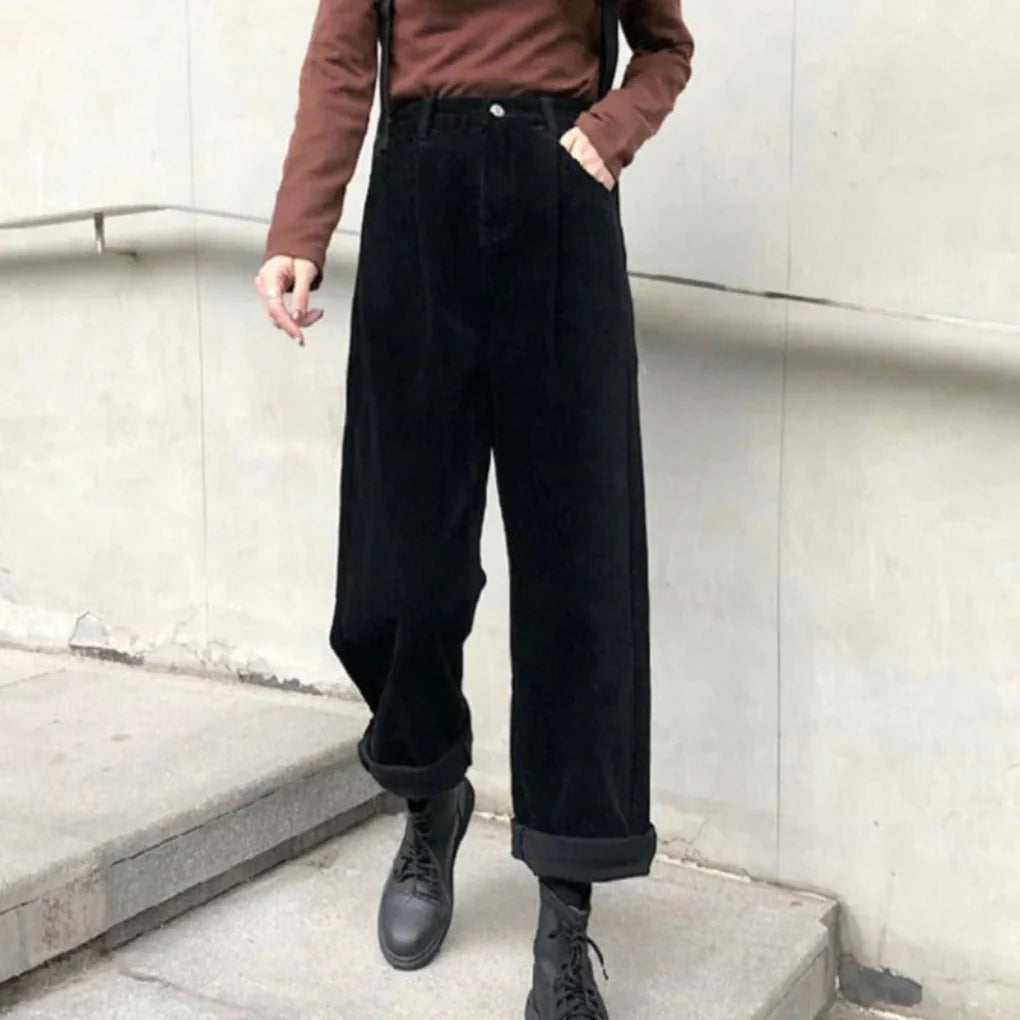 Pantaloni in velluto a coste da donna