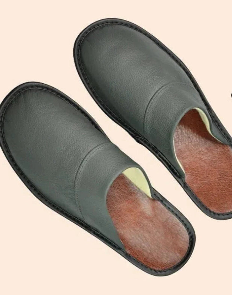 Pantofole da Interno in Vera Pelle Antiscivolo e Confortevoli