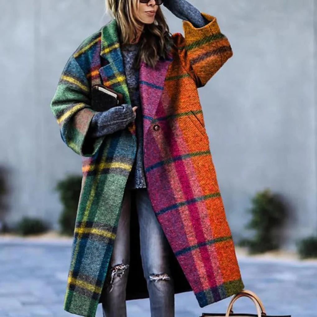 Elegante cappotto lungo autunnale