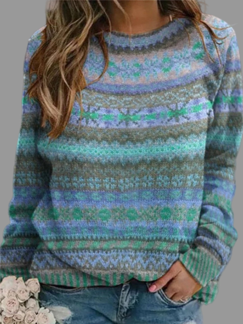 Maglione girocollo da donna