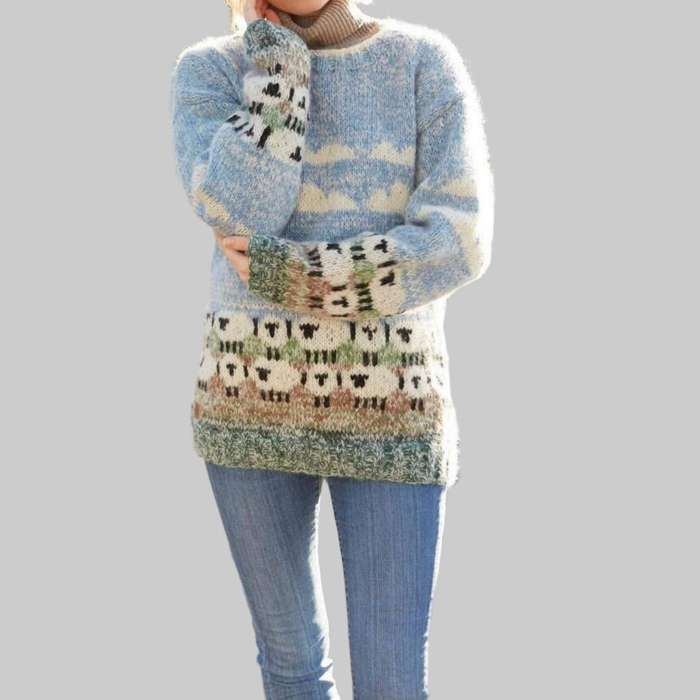 Maglione da donna in maglia di pecora