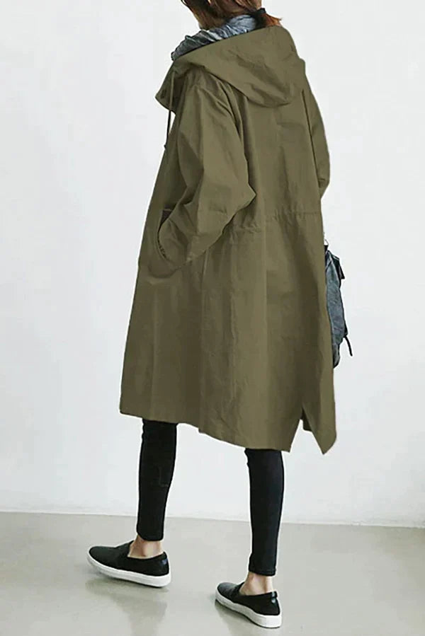 Trench impermeabile oversize di media lunghezza Maris