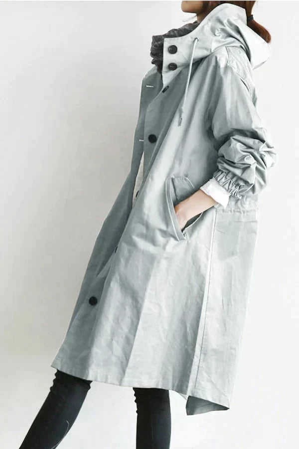 Trench impermeabile oversize di media lunghezza Maris