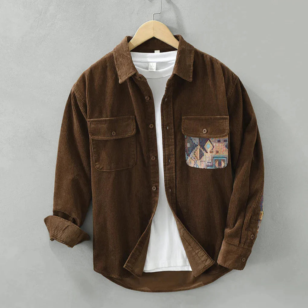 Camicia vintage a maniche lunghe da uomo