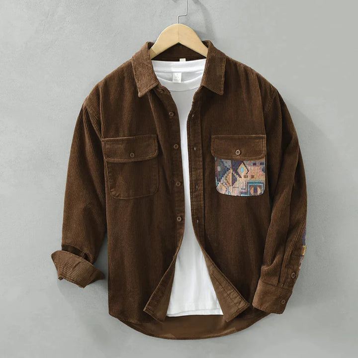 Camicia vintage a maniche lunghe da uomo