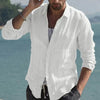 Camicia vintage in lino tinta unita