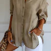 Camicia casual con bottoni per donna