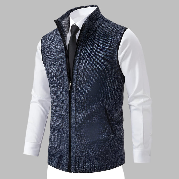Gilet in maglia con cerniera completa da uomo