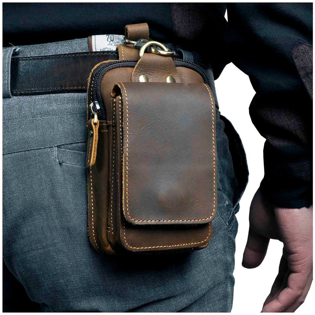 Borsa a tracolla in pelle da uomo