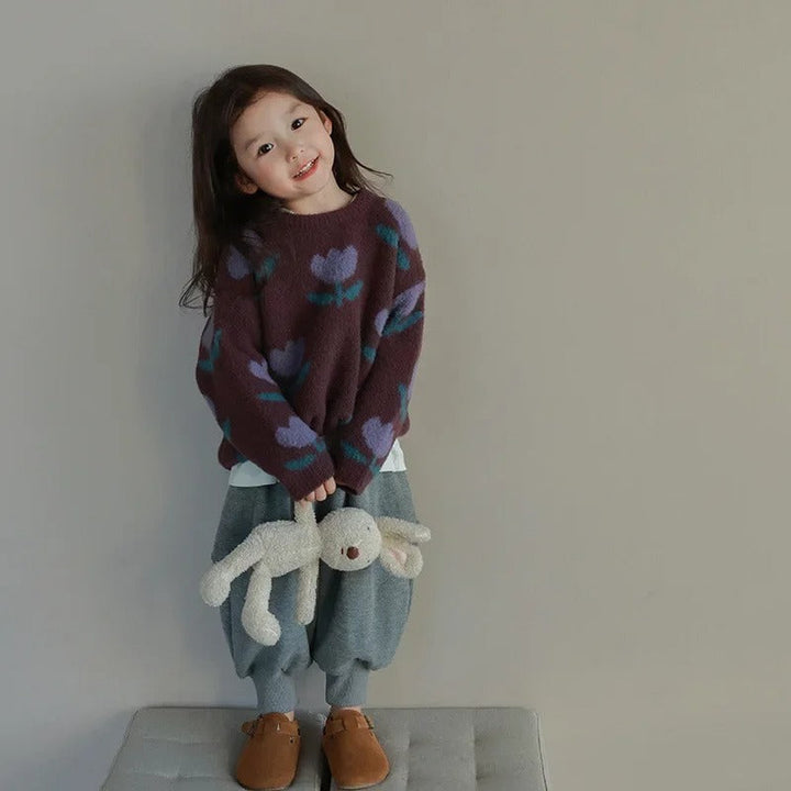 Maglione con fiori per bambini