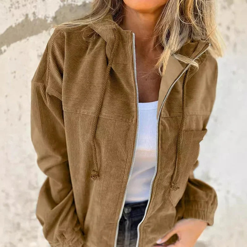 Giacca casual da donna con cappuccio