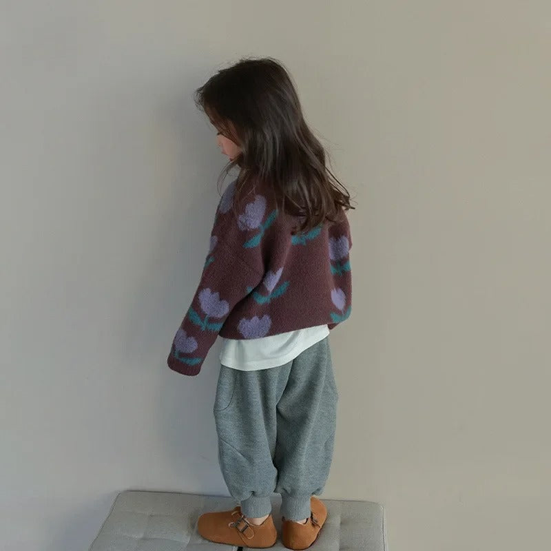 Maglione con fiori per bambini