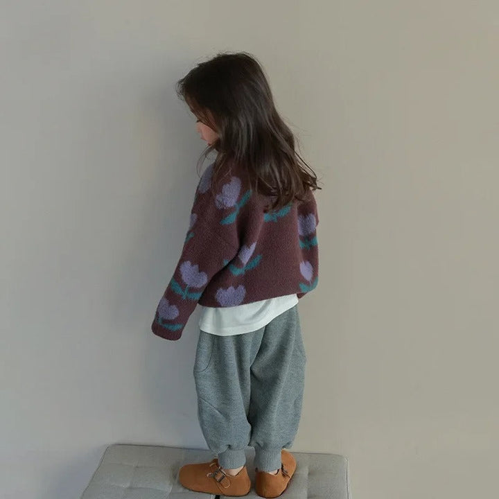 Maglione con fiori per bambini
