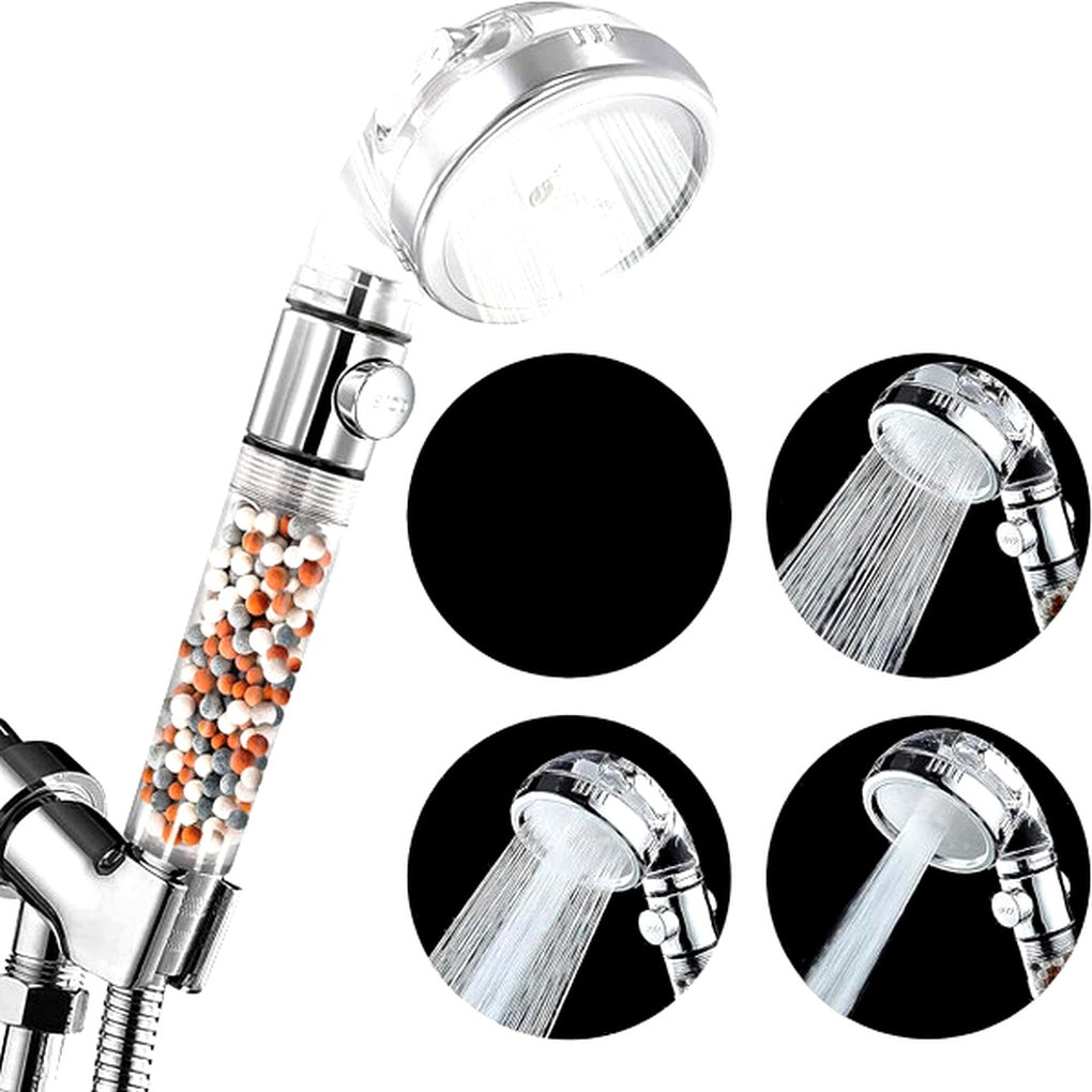Soffione doccia con filtro ad alta pressione: getto efficiente con filtraggio integrato