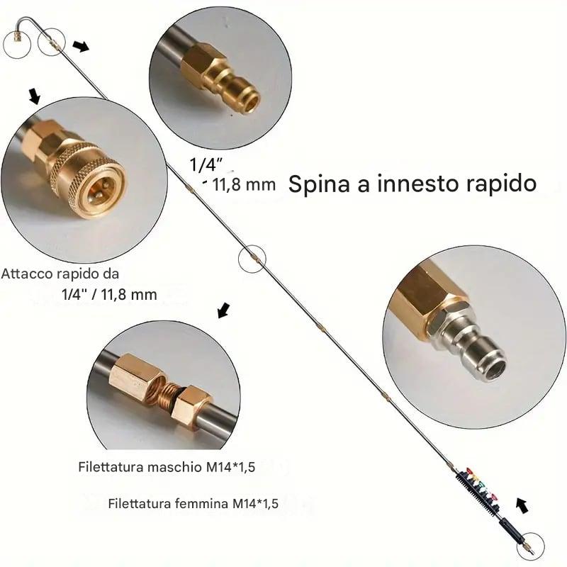 Set di lancia telescopica per idropulitrice ad alta pressione da 4000 PSI