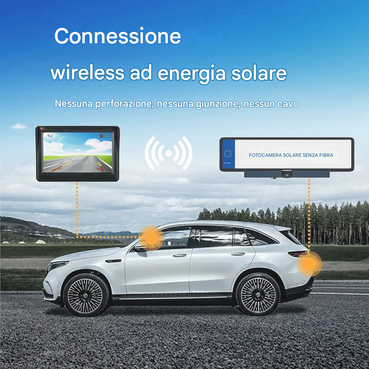Telecamera posteriore HD alimentata a energia solare