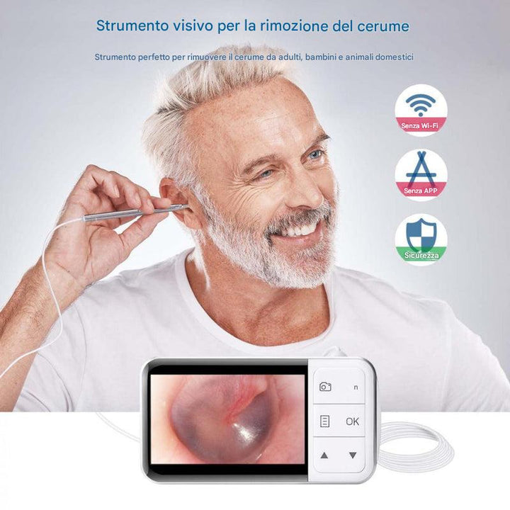 Otoscopio digitale con schermo da 4,5 pollici