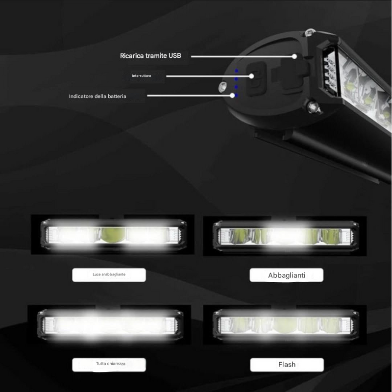 Luce anteriore universale per bicicletta