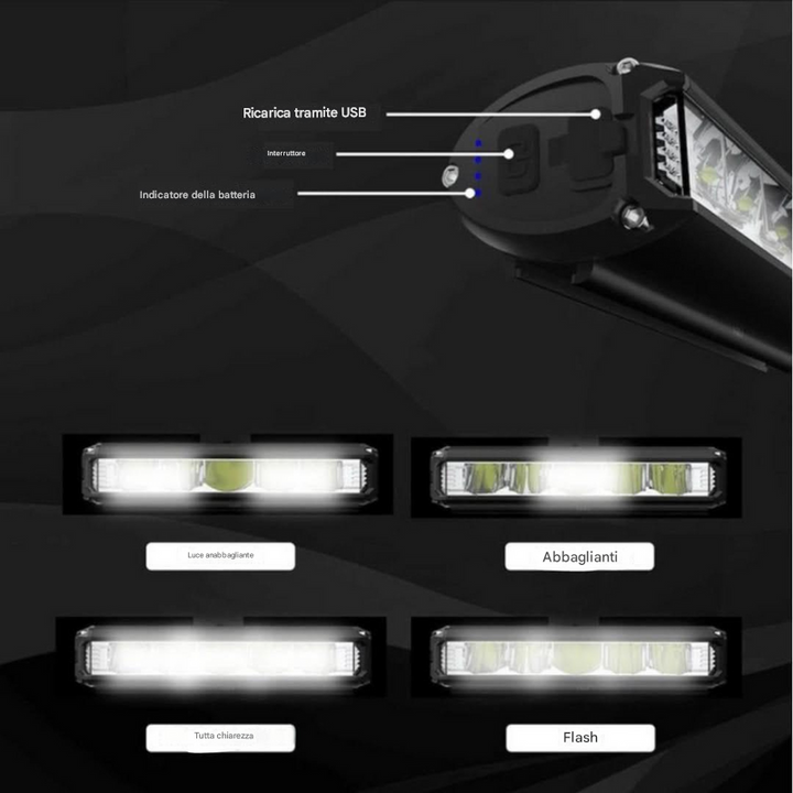 Luce anteriore universale per bicicletta