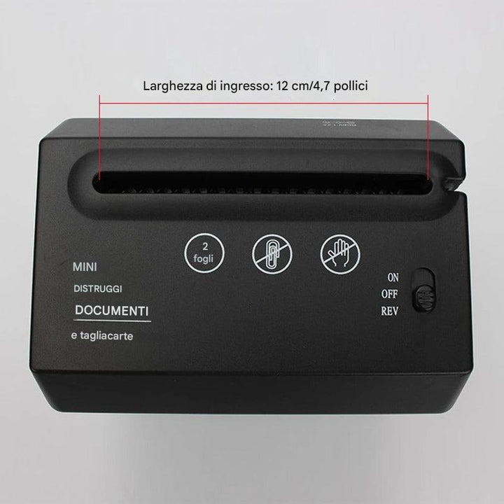 Mini distruggidocumenti da tavolo: compatto, silenzioso ed efficiente