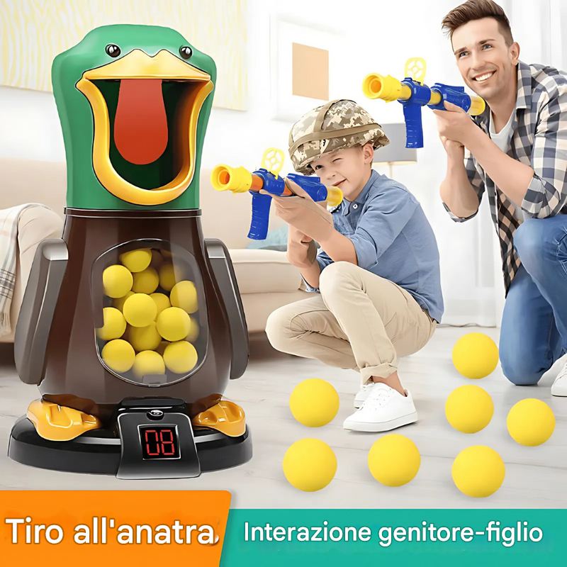 Gioco Soft Bullet ad aria compressa con paperella che cammina e luci