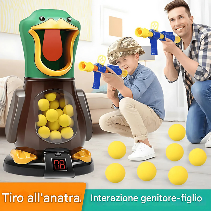Gioco Soft Bullet ad aria compressa con paperella che cammina e luci