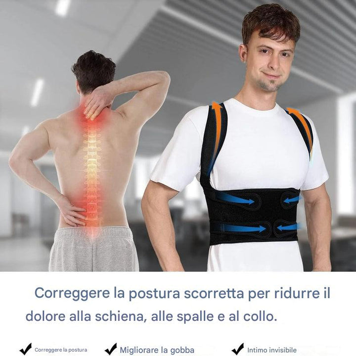 Tutore di supporto per la schiena regolabile
