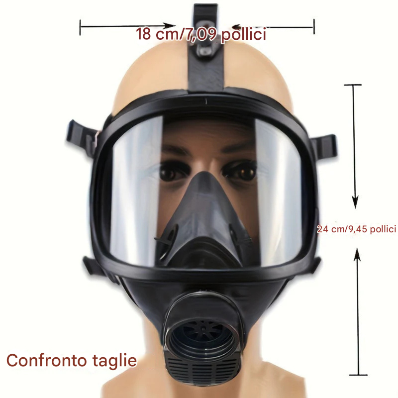 Maschera tattica integrale con filtro da 40 mm