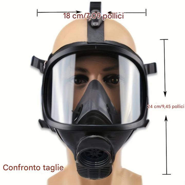Maschera tattica integrale con filtro da 40 mm