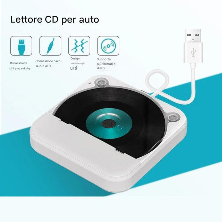 Lettore CD portatile per auto: audio di alta qualità in movimento