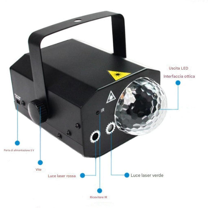 Luce laser da discoteca 2-in-1