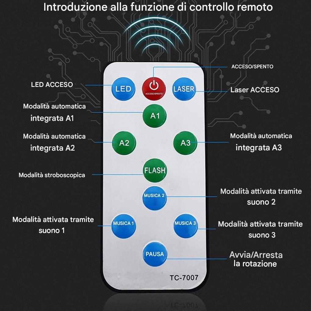 Luce laser da discoteca 2-in-1