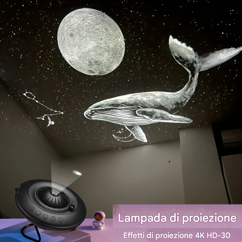 Proiettore di galassie con effetti planetari