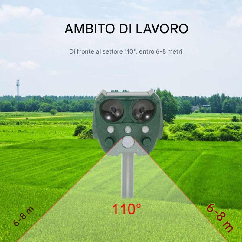 Repellente ad ultrasuoni per gatti, cani, volpi e ratti
