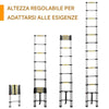 Scala telescopica estensibile con altezza regolabile